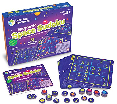 Learning Resources Magnetic Space Sudoku, Puzzle Game, 72 Pieces, Ages 4+