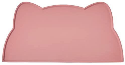 Napfunterlage Silikon Katzen und Kleine Hunde, wasserdichte Haustier Futtermatten rutschfeste Katzennapf Unterlage (Korallen Rosa)