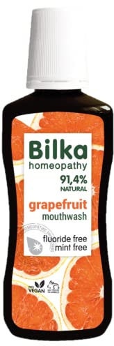 Bilka Homeopathy Mundspülung Grapefruit - Natürliches Mundwasser mit Sumach-Extrakt & Xylit, zur Prophylaxe und Erfrischung der Mundhöhle, Fluoridfrei, Mentholfrei, 250 ml
