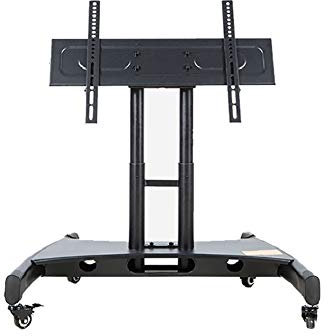 Tragbarer TV-Ständer Universal-Schwenk-TV-Ständer/Tischplatte TV-Ständer für 32- bis 70-Zoll-Fernseher mit 90-Grad-Drehgelenk, 4-stufig höhenverstellbar, strapazierfähiger Sockel aus gehärtetem Glas,