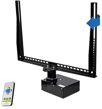SABAJ M&D Support TV Motorisé in‑Stand 340 – Rotation  340° Télécommandée, 40 – 70'' / 55 kg, VESA 100×100 – 600×400, Montage sous Plateau