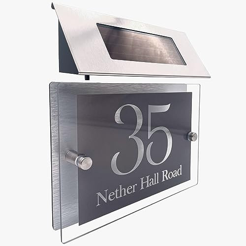 House Numbers Plaques Door Number Plaques For Wall With Solar Light House Plates For Outside Door Signs House Number Signs For Outside