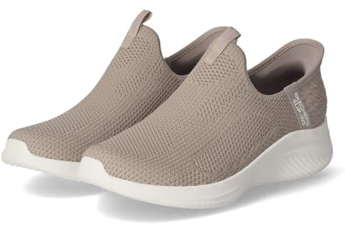 Skechers Dam Ultra Flex 3.0 Easy WinSneaker, Taupe stickad trim, 40 EU