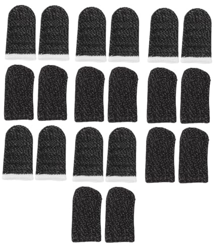 Mikinona Schweißabweisende Fingerhülle aus Nylon und Silberfaser, 10 Paar | Elastisches Design, Atmungsaktiv und Angenehm zu Tragen, Passt den Meisten Fingergrößen