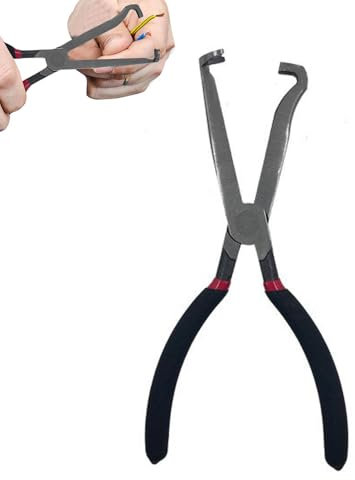 Lohoom Fuel Line Pliers, Electrical Connector Pliers, Spark Plug Removal Tool, Glow Plug Removal, Car Repair (Black)