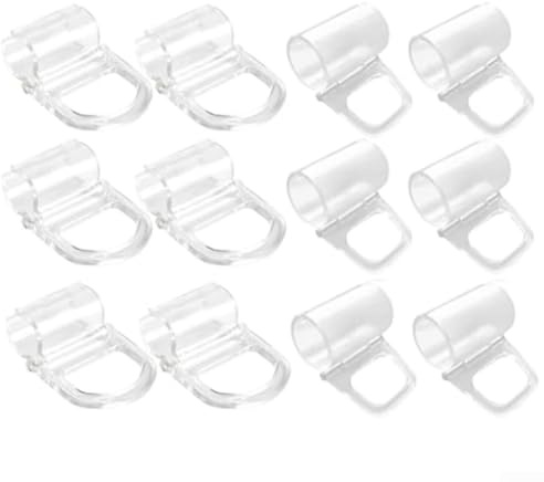 Persianas enrollables, 12 pinzas de elevación, sin cables, con mango transparente para ventanas de cortina