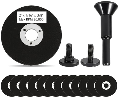 Firmoath Trennscheiben 5,1 cm mit 3/8 Zoll Dorn Loch, 13 Stück Mini-Metall-Trennscheiben für Luftschleifer, Bohrer, Drehwerkzeug