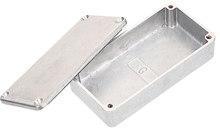 GOOHOCHY Aluminium Stompbox Gehäuse für Gitarreneffekte Metall Pedalboard-koffer Rostfrei Poliert Langlebig