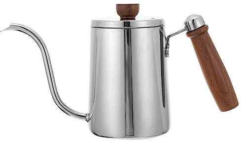 ABOOFAN Stainless Steel Coffee Pot Stainless Coffee Pot Infuser Black Kettle Electric Latte Bean Toaster Machine Grinder Mug Pots Clear Percolators Gooseneck Silver
