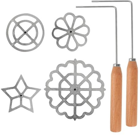 Juego de utensilios de cocina, diseño de rosas para hornear (3,1 x 3,5 in)