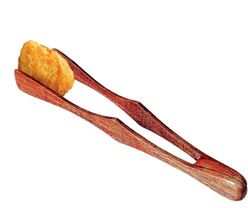 Lunaobrik Pinze in legno | Pinze da cucina in legno con manico lungo, clip antiscivolo in legno per cucinare per cucina, grigliare, cucinare
