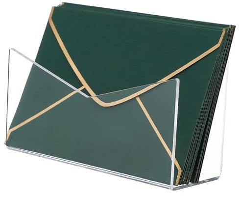 SEWACC Briefablage Für Schreibtisch Aus Klarem Acryl Praktischer Organizer Für Briefe Dokumente Und Mails Eleganter Leichter Und Robuster Ablagefächer Für Zuhause Und Büro