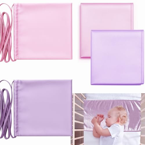 Okueejur Lot de 2 draps de berceau en satin doux au toucher soyeux pour berceau rectangulaire matelas nouveau-né