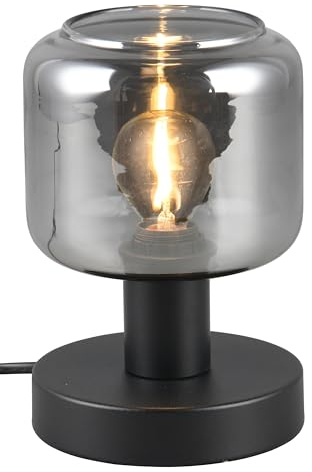 Trio Leuchten Tischleuchte Mataro 564100132, Metall Schwarz matt, Glas chrom bedampft, ohne Leuchtmittel |