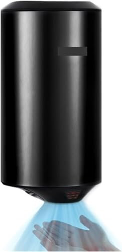 Asciugamani Elettrico, Asciugamani Automatico, Macchina asciuga mani a induzione for bagno, dispositivo for asciugare le mani ad aria calda for servizi igienici, commerciale, alloggiamento(Nero)