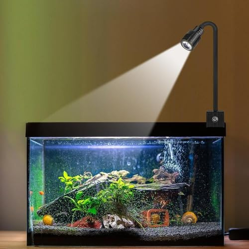 JIMCOM Fish Tank Light&Aquarium Light,Aquarium Lights for Fish Tank is Used When The Thickness of The Fish Tank is Less Than 10mm. Fish Tank Lights Aquarium——Focusing&Three Colors