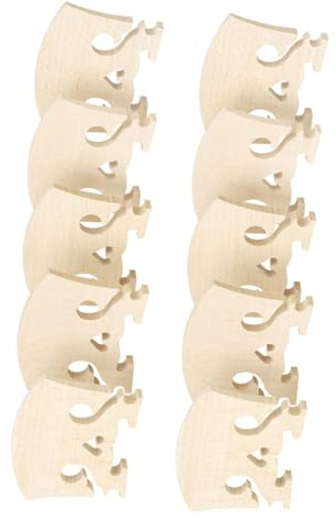 Gatuida 10 Piezas Puente de Violín de Madera de Arce Forma Corazón Estuche Protector, Fácil de Transportar, Experiencia de Toque Suave y Cómoda para Práctica y Grabación