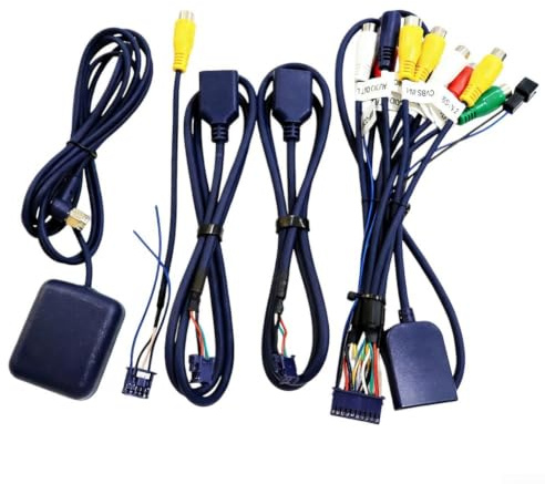 Kivivaka Cavo di prolunga video rca con cavo di innesco inverso per telecamera posteriore auto e sistema monitor nero (5 pezzi)