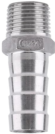 1 st anslutningsdon taggtråd slangkoppling dfe adapter rostfritt stål slangsvans SS304 1/8 tum ~ 3/4 tum (1/2 x 19 mm)