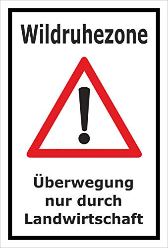 Melis-Folienwerkstatt Schild Wild-Ruhezone - 45x30cm - 3mm Aluverbund – 20 VAR S00359-111-A