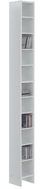 FMD Möbel, 210-002E Hallo 2 CD/DVD Regal, Melaminharz beschichtete Spanplatte, Maße 18.9 x 185.0 x 16.2 cm (BHT)