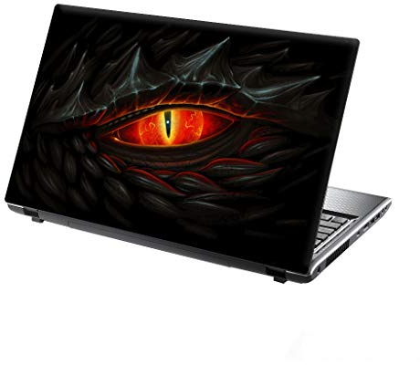 TaylorHe Laptop-Schutzfolie aus Vinyl, Motiv Mysterious Fantasy Dragon Eye, 34 x 23,5 cm, Rot