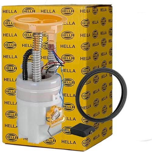 HELLA 8TF 358 146-091 Kraftstoffpumpe - Benzinpumpe - elektrisch - 4-polig - mit Dichtung/mit Tankgeber - mit Druckregler - u.a. für Mercedes-Benz A-Class (W169)