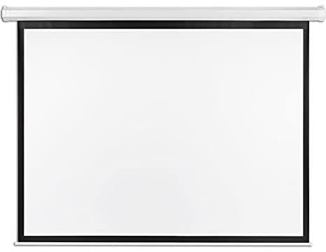 Roller Blind Screen | Projector Screen with Electric Motor | Ideal for Home Cinema, Presentation, School & Business | Includes Remote Control (240 x 180 cm)