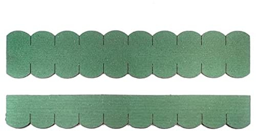 Manufaktur Martinshof 2 Sets Dachschindeln Biberschwanz (50mm) grün 0,90 m Minidachschindeln, Schindelstreifen, Dachdeckung hergestellt in der Werkstatt für behinderte Menschen