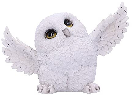 Nemesis Now Snowy Delight Eulen-Figur, 20,5 cm, Harz, weiß, Bezaubernde Schneefreude-Figur, Eulen-Figur, perfekte Ergänzung für jede Eulen-Kollektion, gegossen aus feinstem Harz, fachmännisch