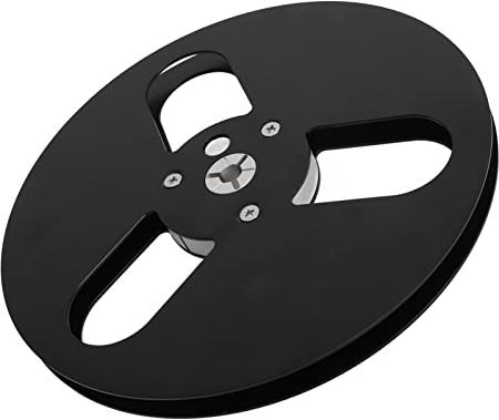 Carrete Vacío de 7 X 1/4 Pulgadas para Carrete Pequeño, Carrete de Cinta de Grabación de Aleación de Aluminio Universal, Piezas de Máquina de Apertura de Disco para Nab, Negro