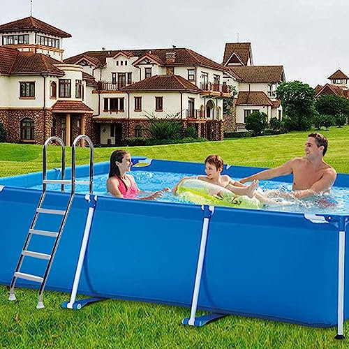 BOTOWI 4 Stufen Poolleiter, Trittleiter für Schwimmbäder oberirdisch, Hochleistungs-Oberflur-Poolleiter verdicken 304 Edelstahl-Pooltreppen für Erwachsene, Last 500 lb