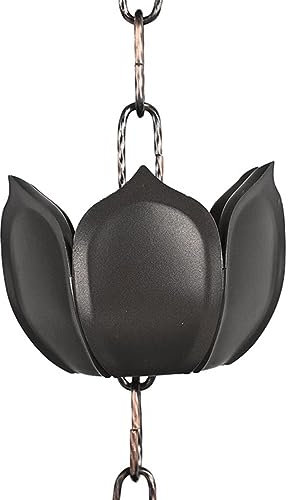 NUNETH Regenkette Regenketten für Draußen, Umweltfreundliche ABS-Regenfängerkette, Hängende Blumenspiralen-Regenglocken für Die Dekoration zu Hause, Kette für Gartenrinnen (Size : 4m/11.8ft)
