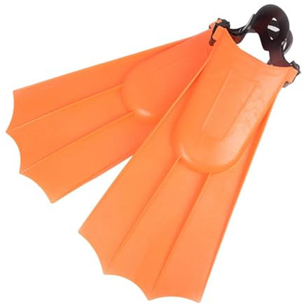 Dickly Flossen Schnorchelflossen Reisen Bequeme Leichte Verstellbare Schwimmflossen Tauchflossen für Anfänger Profis, Orange 40 bis 44