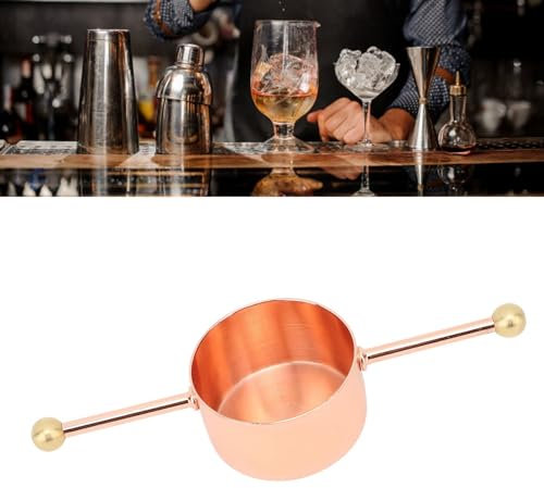 BEIJIALY Misurino per Barista, Jigger per Misurazione del Colpo, Jigger Giapponese per Barman Jigger in Acciaio Inossidabile con Controllo Preciso da 30 Ml per Bar(Placcatura in rame)