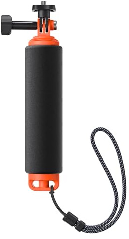 Insta360 Flytande handgrepp, flytfäste med halkfritt handtag, kompatibel med Insta360 Ace, Ace Pro, Ace Pro 2, GO 3, GO 3S, GO Ultra, X2, X3, X4, X5 actionkameror, svart och orange