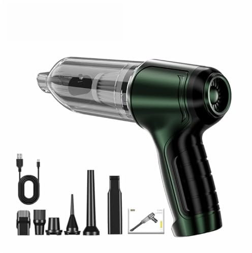 aspirapolvere portatile Aspirapolvere per auto Potente aspirapolvere per auto senza fili Potente aspirapolvere per veicoli wireless portatile per auto Aspirapolvere auto(Green)