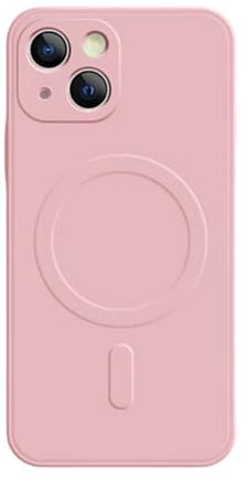 LVVLBBT Custodia in silicone con ricarica wireless magnetica per iPhone 16 15 14 13 12 11 Pro Max Mini X XR XS Plus Liquid Cover, rosa, per iPhone 15 Pro