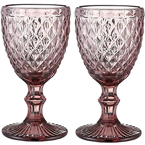 Set di 2 bicchieri da vino da 240 ml per liquori, succhi di frutta, feste di nozze, bicchieri colorati per bere sollievo dal design