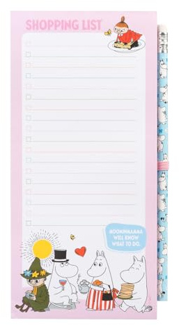 Grupo Erik Moomin Moments Notizblock Klein Einkaufsliste | Magnetisch Kühlschrank - Notizzettel To Do Liste Block Offizieller Moomin Merch