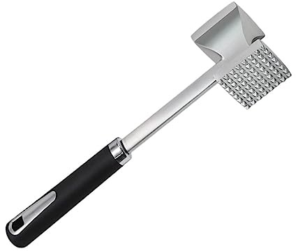 CONGARTENO Martello Batticarne Doppia Faccia in Acciaio Inox Nero per Casa