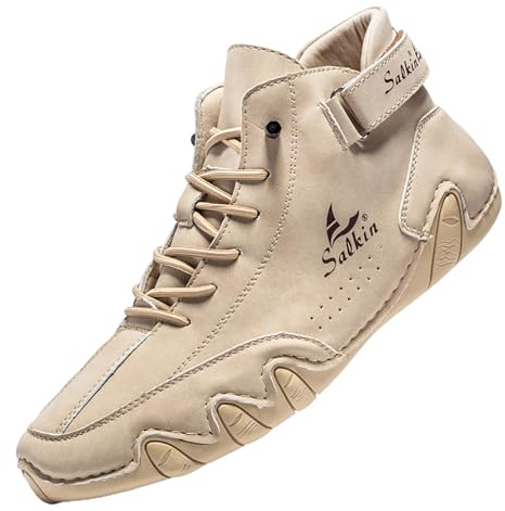 Paire de bottines pour femme - Commerce extérieur - Bottes hautes - Pour homme et femme - Bottes courtes - Tendance - Respirantes, beige, 47 EU
