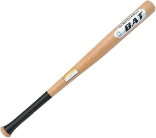 Bate de Béisbol de Madera Maciza con Mango Antideslizante | 53.34 cm(21 Pulgadas) - Entrenamiento con Peso y Juegos de Pelota - Diseño Ergonómico para Adultos y Jóvenes