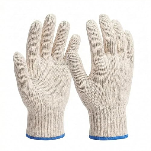 Gants Four Anti Chaleur – 1 Paire de Gants de Cuisine en Coton Tricoté Épais, Résistants à la Chaleur, Gant Barbecue & Cuisine, pour Four, Friteuse à Air, Grill, Plats Chauds