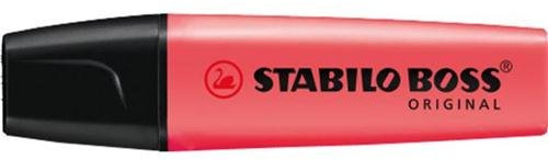 Stabilo Boss 016115 Textmarker, Keilspitze, 2-5 mm Strichbreite, Rot, 10 Stück