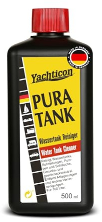 YACHTICON® Pura Tank Wassertank-Reiniger - Chlorfrei für Wohnmobil, Boot und Caravan, einfache Anwendung - Ideal für Frischwassertanks - Wasseraufbereitung Wohnmobilzubehör