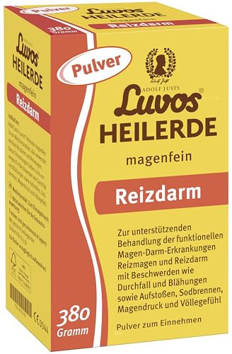 Luvos Heilerde magenfein Pulver - Naturheilmittel gegen Reizdarm & Reizmagen - Bei Symptomen wie Durchfall, Blähungen, Aufstoßen, Sodbrennen, Magendruck - 380 Gramm