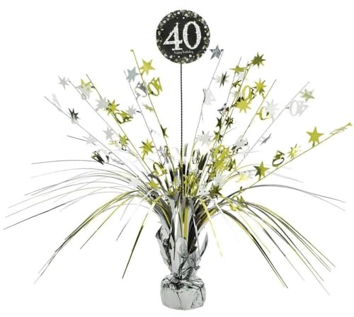 Amscan 110294 - Tischdekoration 40 Sparkling Celebration, Größe 45,7 cm, Geburtstag