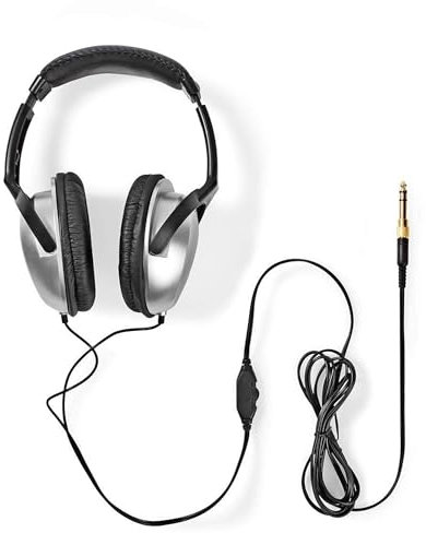 TronicXL Casque de télévision, serre-tête, câble de 6 m, stéréo, TV, PC, HiFi, arceau jack 3,5 mm, prise jack 6,35 mm, câble long