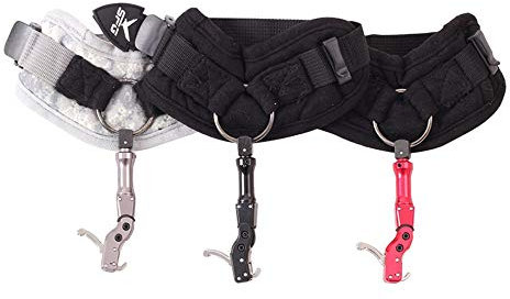 MILAEM 360 Grad Bogenschießen Release Aids Compoundbogen Spannhilfen Freigabehilfen Caliper Trigger Release Einstellbare Handschlaufe Schießzubehör (Silber)